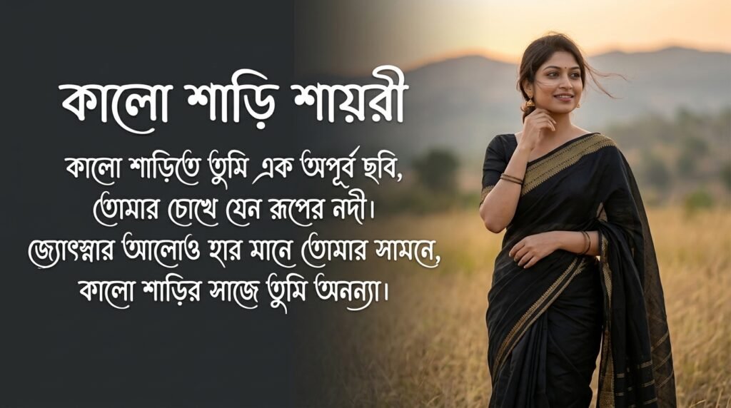 Black Saree Shayari in Bangla