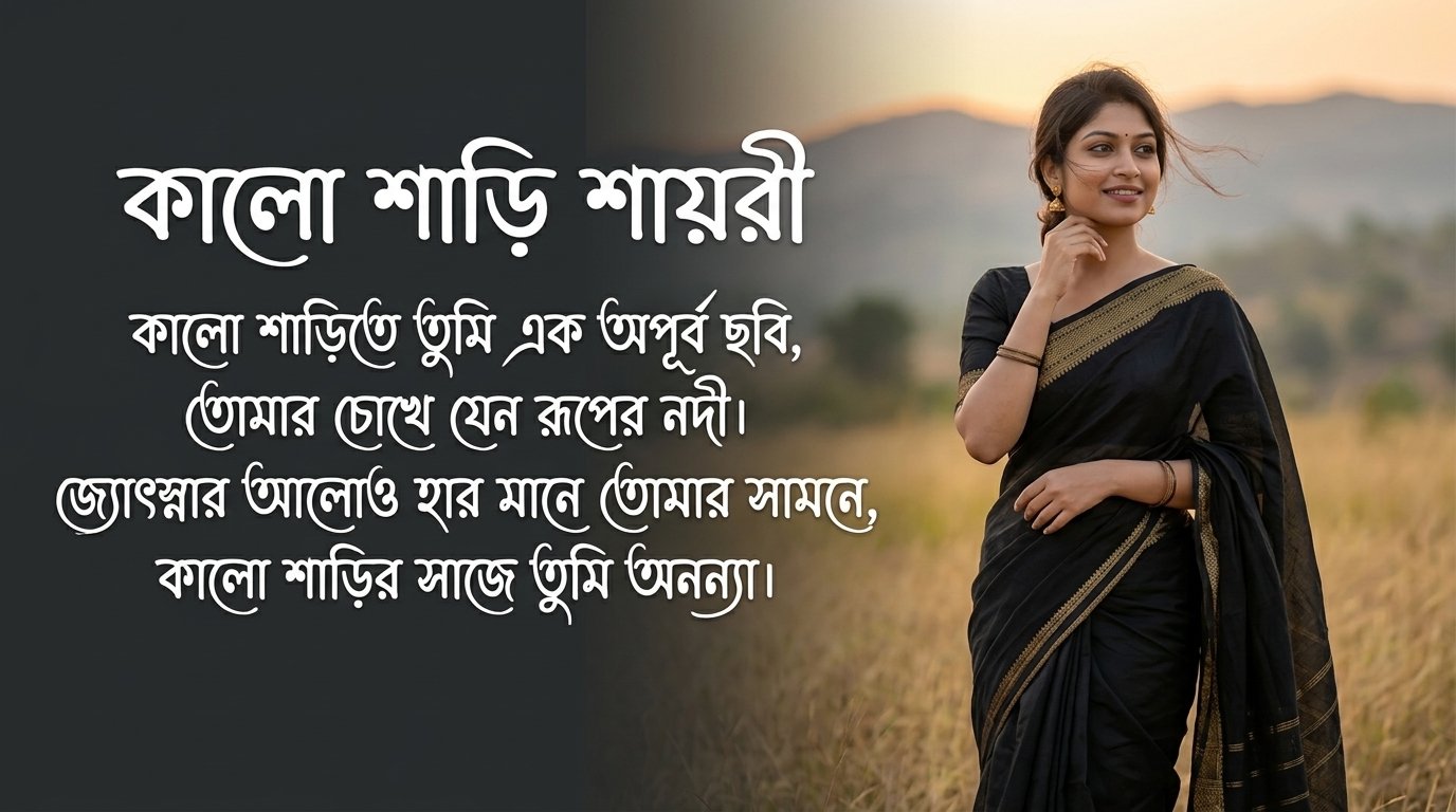 Black Saree Shayari in Bangla