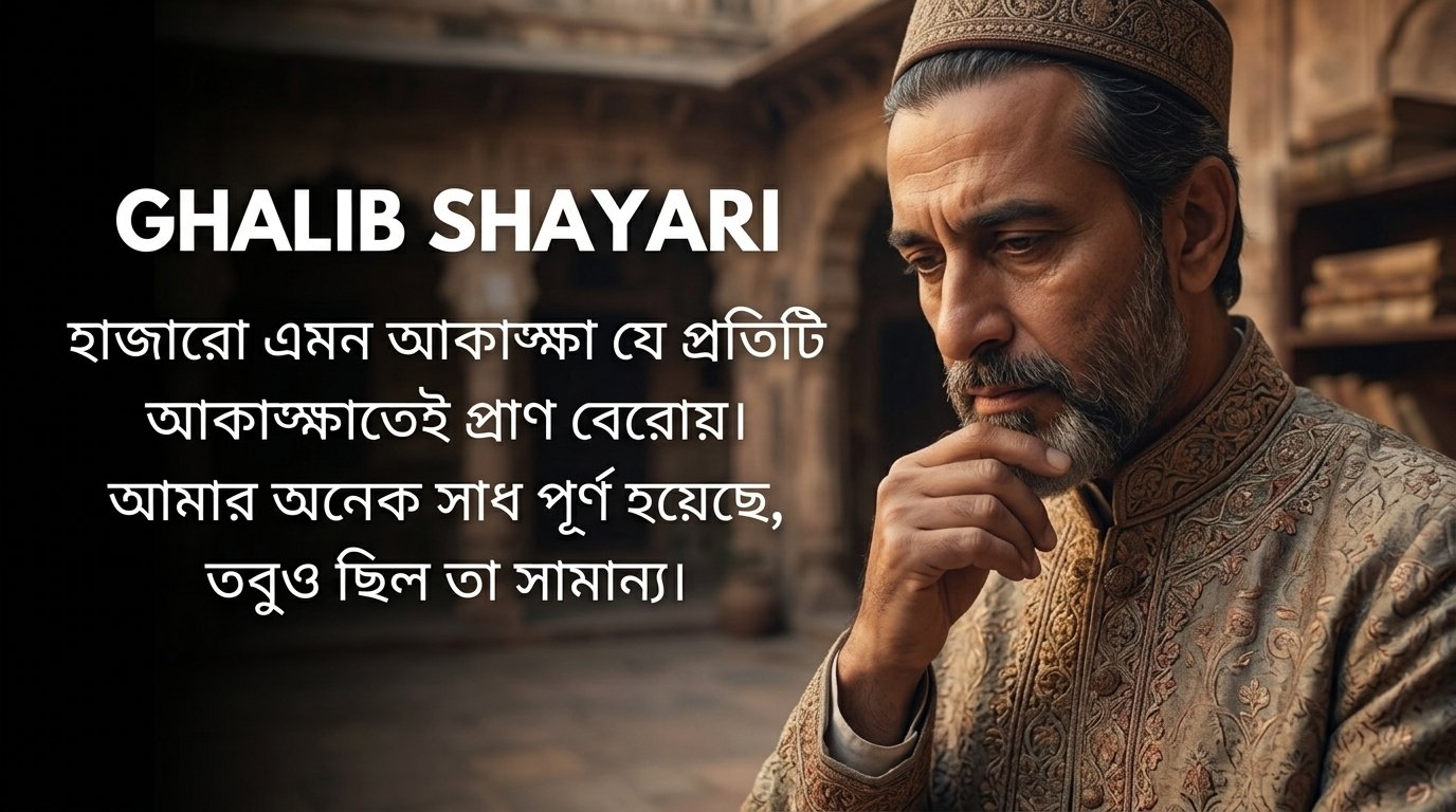Mirza Ghalib Shayari in Bangla